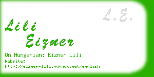 lili eizner business card